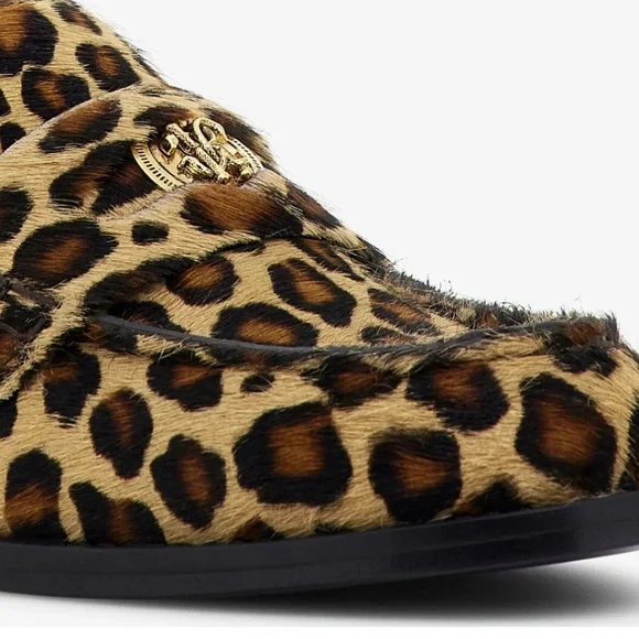 Roberto Cavalli Jaguar Print Penny Loafers